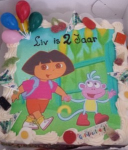 Dora taart Liv